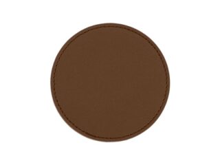 LAVOISIER Maroquinier - Sous-Verre rond en cuir marron, set de 6