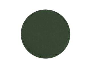 Sous-Verre rond en cuir vert anglais, set de 6 par la marque LAVOISIER Maroquinier LAVOISIER Maroquinier - Sous-Verre rond en cuir vert anglais, set de 6