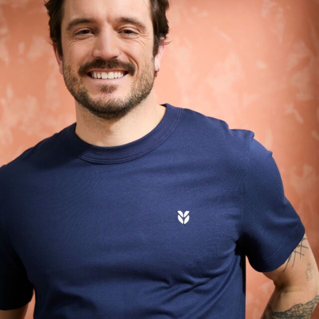 Lemahieu - T-shirt brodé en Coton BIO  - Marine - Homme