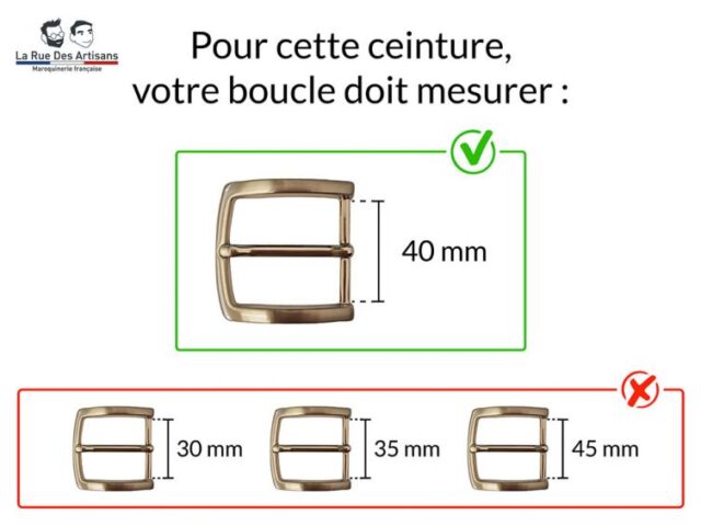La Guêpe - Ceintures - T75cm - Ceinture sans boucle en cuir bleu marine - 40 mm - 1003