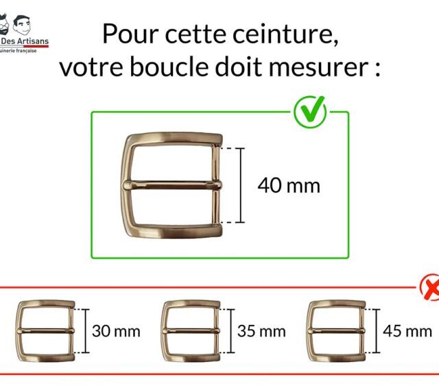 La Guêpe - Ceintures - T75cm - Ceinture sans boucle en cuir bleu marine - 40 mm - 1003