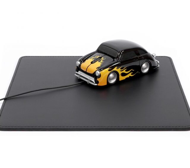 Lavoisier Maroquinier - Tapis souris en cuir noir