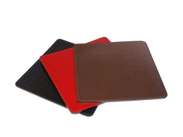 Lavoisier Maroquinier - Tapis souris en cuir noir