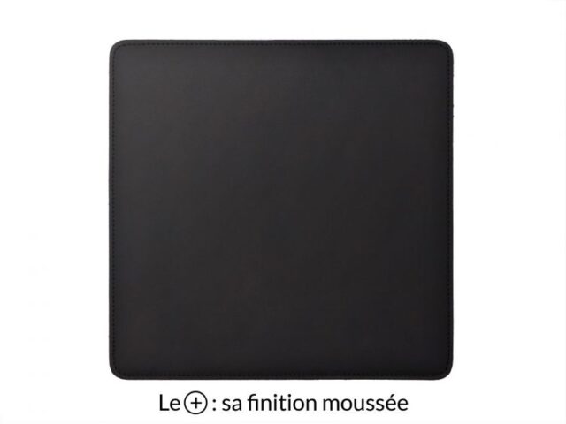 Lavoisier Maroquinier - Tapis souris cossu en cuir noir