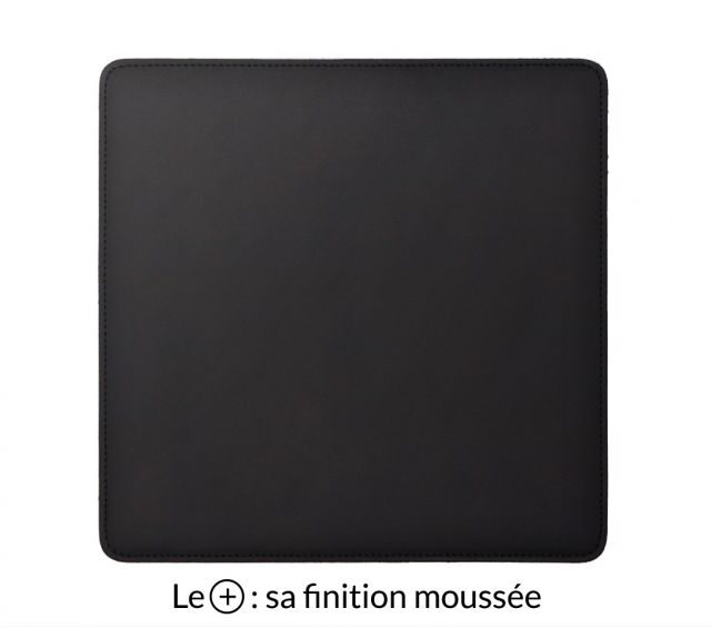 Lavoisier Maroquinier - Tapis souris cossu en cuir noir