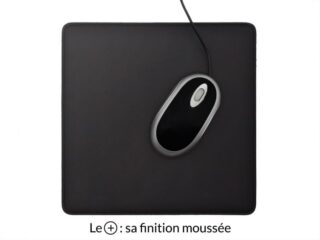 LAVOISIER Maroquinier - Tapis souris cossu en cuir noir