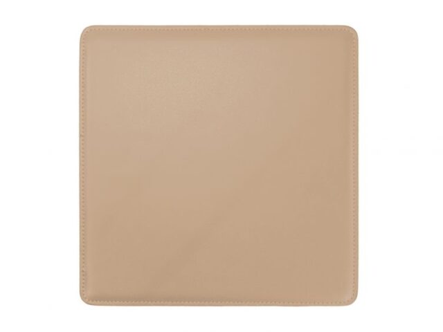 Lavoisier Maroquinier - Tapis souris cossu en cuir beige café latte