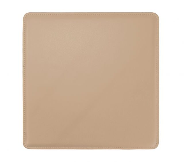 Lavoisier Maroquinier - Tapis souris cossu en cuir beige café latte