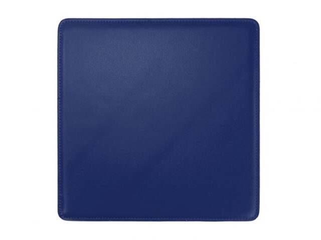 Lavoisier Maroquinier - Tapis souris cossu en cuir bleu cobalt