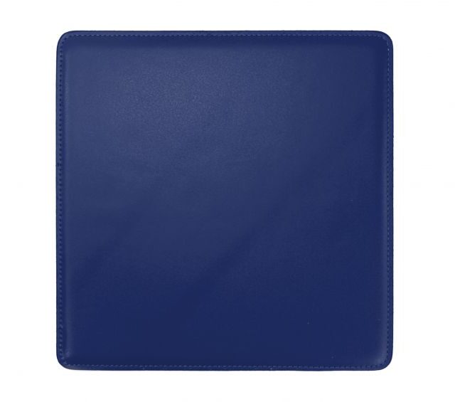 Lavoisier Maroquinier - Tapis souris cossu en cuir bleu cobalt