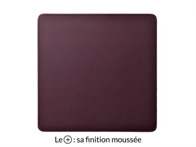 Lavoisier Maroquinier - Tapis souris cossu en cuir bordeaux
