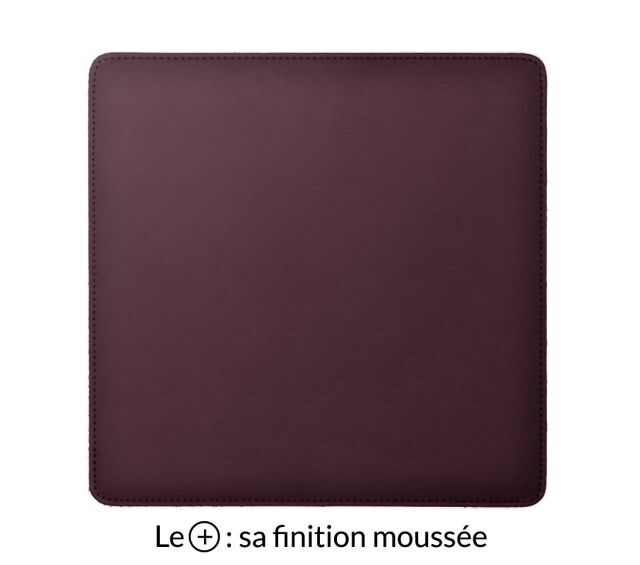 Lavoisier Maroquinier - Tapis souris cossu en cuir bordeaux