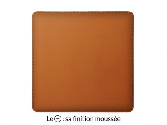 Lavoisier Maroquinier - Tapis souris cossu en cuir gold