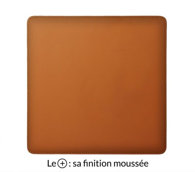 Lavoisier Maroquinier - Tapis souris cossu en cuir gold