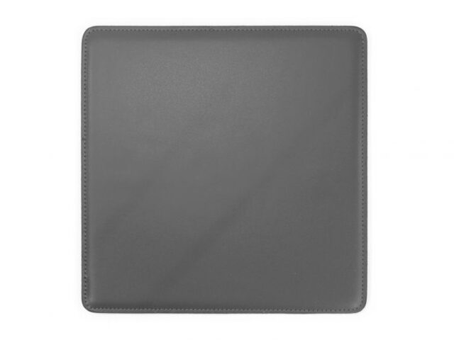 Lavoisier Maroquinier - Tapis souris cossu en cuir gris fer