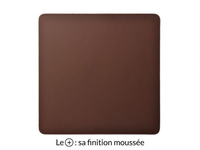 Lavoisier Maroquinier - Tapis souris cossu en cuir marron