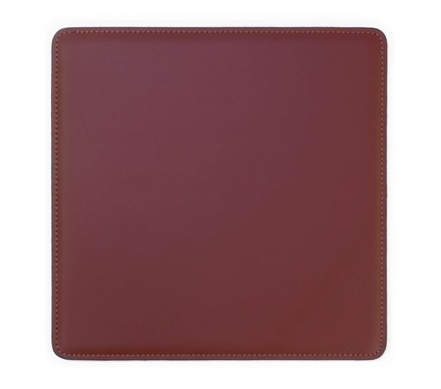 Lavoisier Maroquinier - Tapis souris cossu en cuir marron