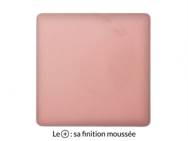 Lavoisier Maroquinier - Tapis souris cossu en cuir rose