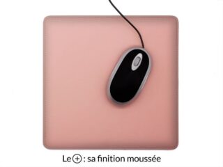 LAVOISIER Maroquinier - Tapis souris cossu en cuir rose