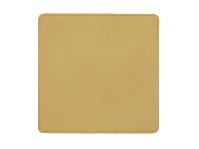 Lavoisier Maroquinier - Tapis souris en cuir beige café latte