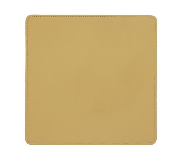 Lavoisier Maroquinier - Tapis souris en cuir beige café latte