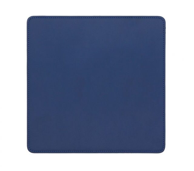 Lavoisier Maroquinier - Tapis souris en cuir bleu cobalt