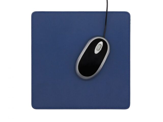 LAVOISIER Maroquinier - Tapis souris en cuir bleu cobalt