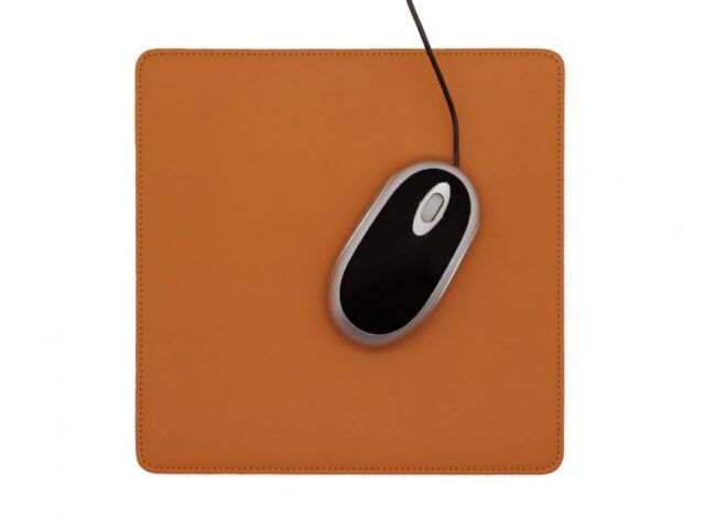 LAVOISIER Maroquinier - Tapis souris en cuir gold