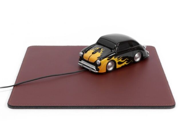 Lavoisier Maroquinier - Tapis souris en cuir marron