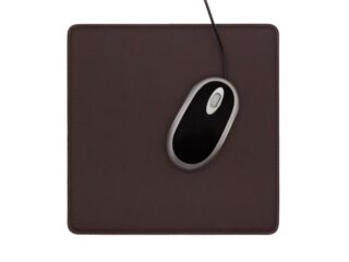 LAVOISIER Maroquinier - Tapis souris en cuir marron foncé