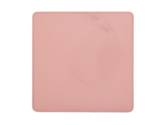 Lavoisier Maroquinier - Tapis souris en cuir rose