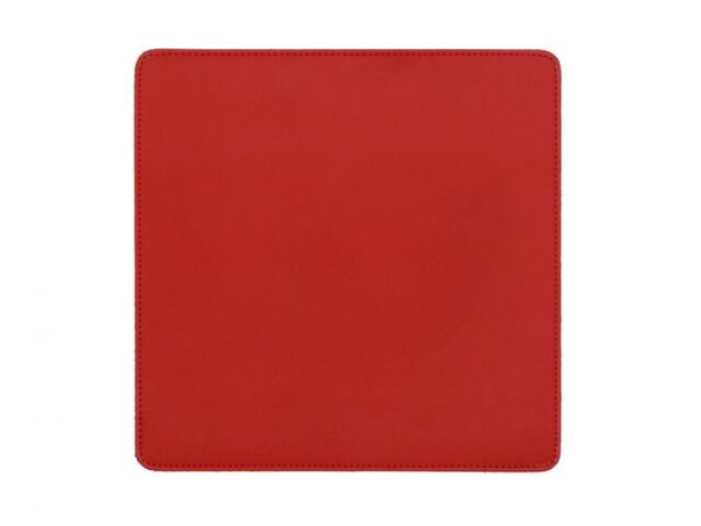 Lavoisier Maroquinier - Tapis souris en cuir rouge coquelicot