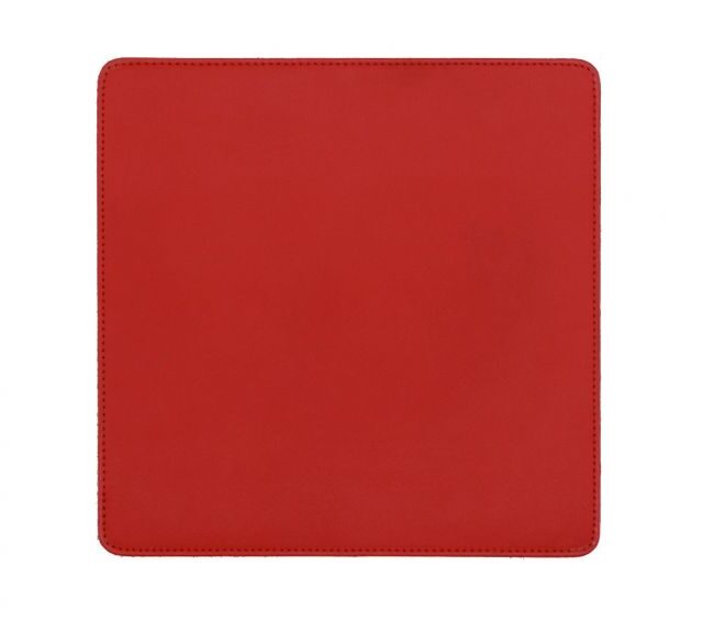 Lavoisier Maroquinier - Tapis souris en cuir rouge coquelicot