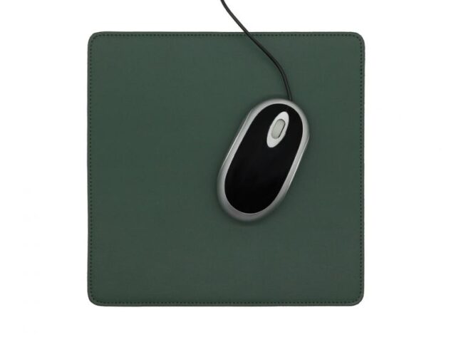 LAVOISIER Maroquinier - Tapis souris en cuir vert anglais