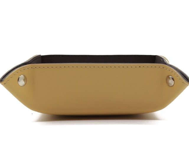 Lavoisier Maroquinier - Vide poche en cuir beige cafe latte