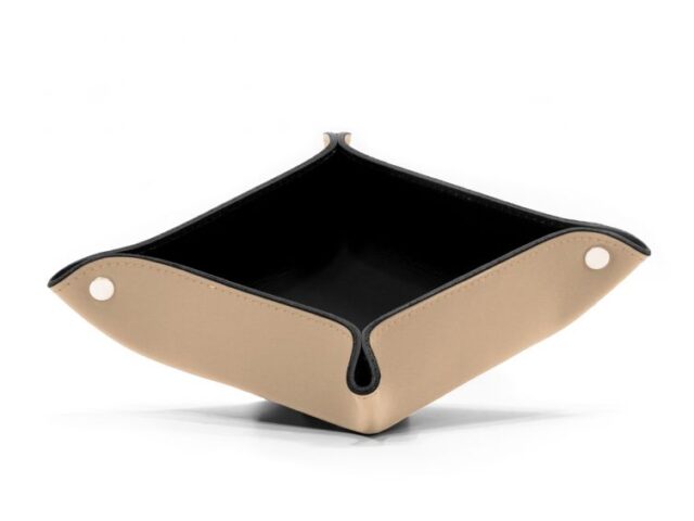 Lavoisier Maroquinier - Vide poche en cuir beige cafe latte