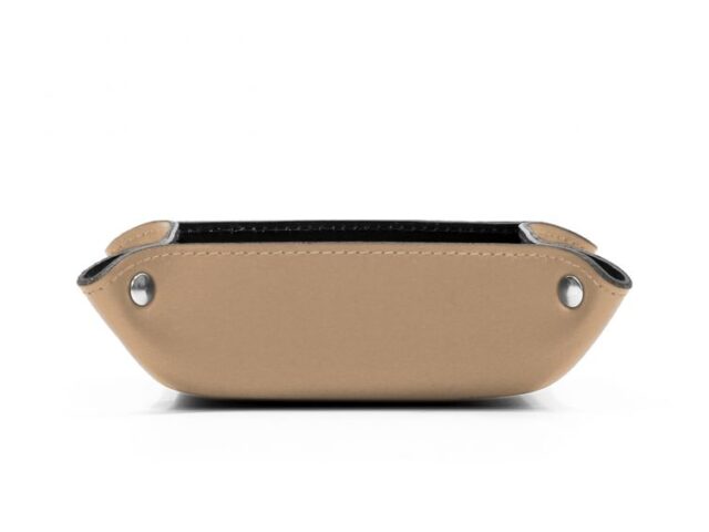 Lavoisier Maroquinier - Vide poche en cuir beige cafe latte