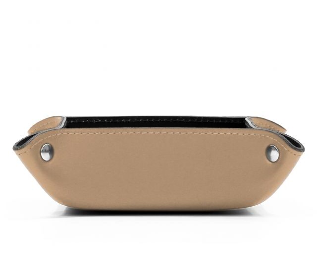 Lavoisier Maroquinier - Vide poche en cuir beige cafe latte