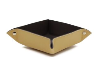 LAVOISIER Maroquinier - Vide poche en cuir beige cafe latte