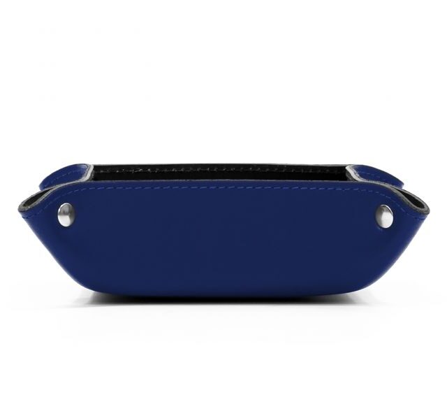 Lavoisier Maroquinier - Vide poche en cuir bleu cobalt