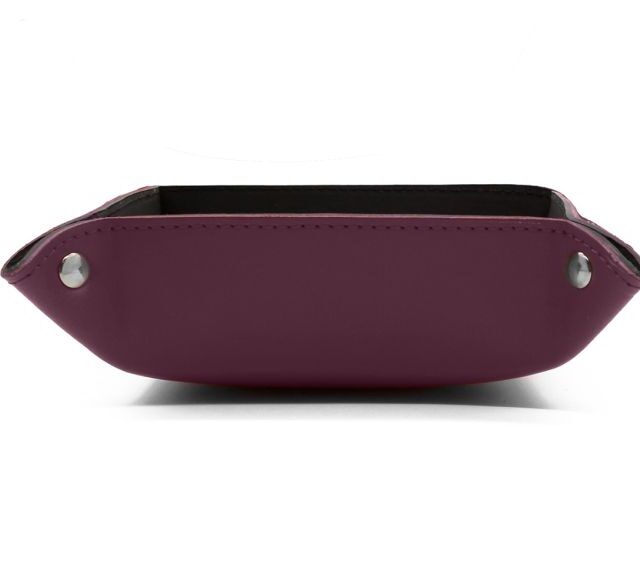 Lavoisier Maroquinier - Vide poche en cuir bordeaux