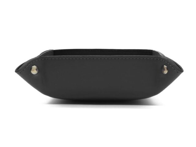 Lavoisier Maroquinier - Vide poche en cuir gris fer