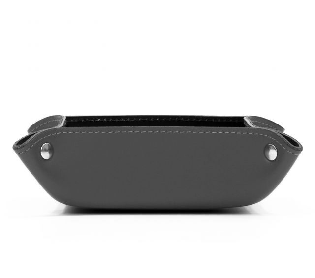 Lavoisier Maroquinier - Vide poche en cuir gris fer