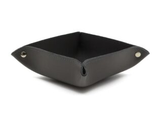 LAVOISIER Maroquinier - Vide poche en cuir gris fer