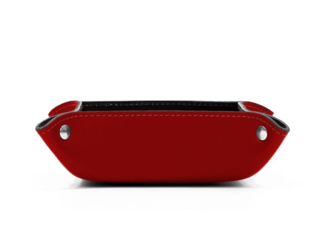 Lavoisier Maroquinier - Vide poche en cuir rouge coquelicot