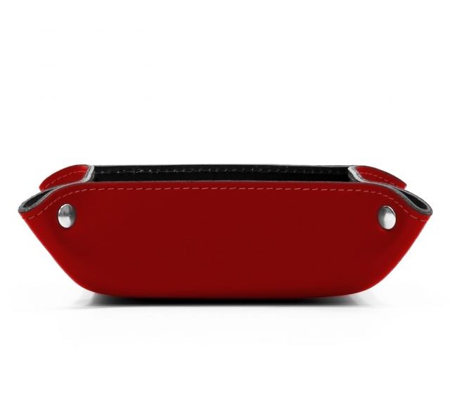 Lavoisier Maroquinier - Vide poche en cuir rouge coquelicot