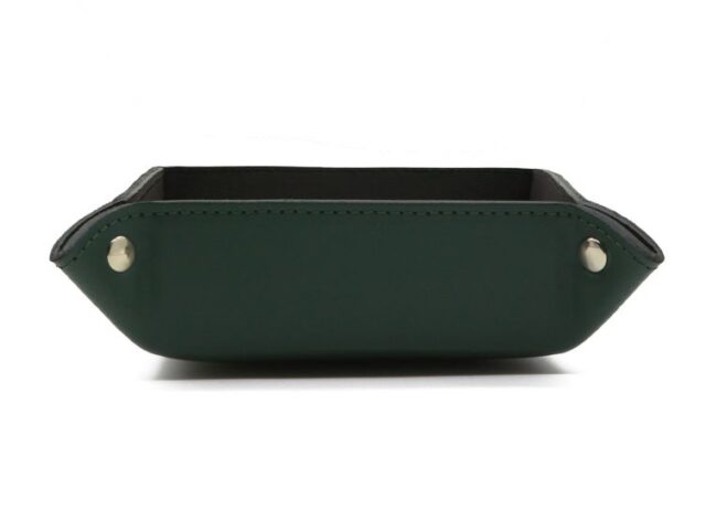Lavoisier Maroquinier - Vide poche en cuir vert anglais