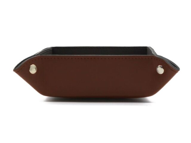 Lavoisier Maroquinier - Vide poche en cuir marron