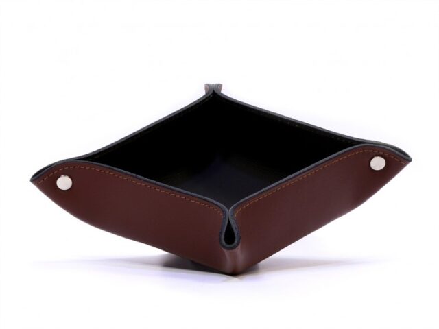 Lavoisier Maroquinier - Vide poche en cuir marron