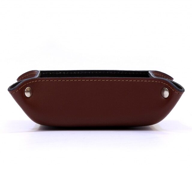 Lavoisier Maroquinier - Vide poche en cuir marron